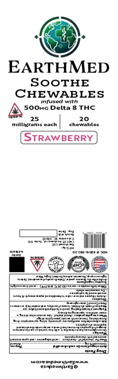 Strawberry Bag Label (Earthmed Soothe Strawberry Chewables)